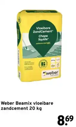 GAMMA Weber Beamix vloeibare zandcement aanbieding