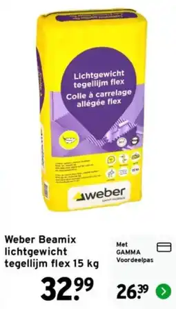 GAMMA weber beamix lichtgewicht tegellijm flex aanbieding