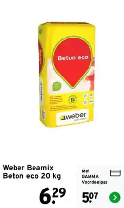 GAMMA Weber Beamix Beton eco aanbieding