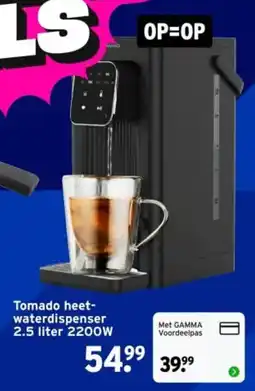GAMMA Tomado heet-waterdispenser aanbieding