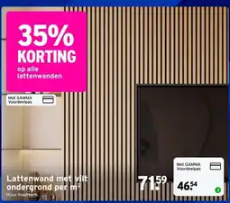 GAMMA gamma lattenwand met vilt ondergrond aanbieding