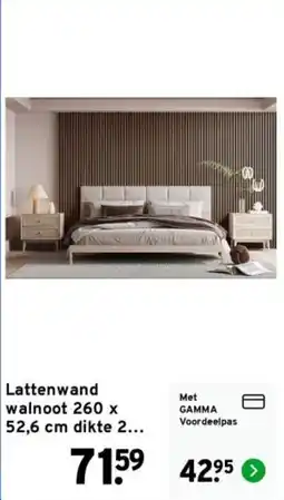GAMMA Lattenwand walnoot aanbieding