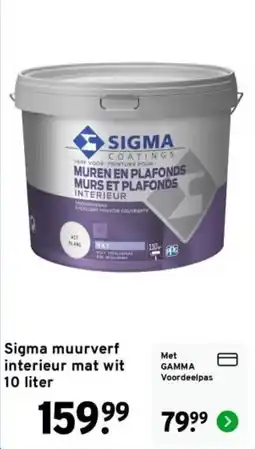 GAMMA Sigma muurverf interieur mat wit aanbieding