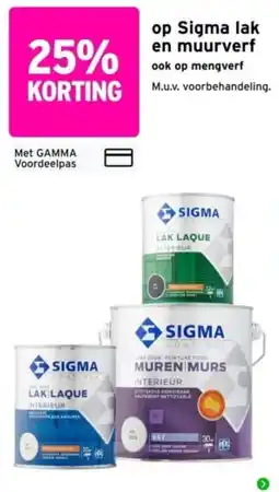 GAMMA Sigma lak en muurverf aanbieding