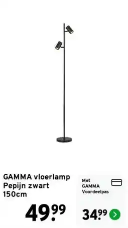 GAMMA GAMMA vloerlamp Pepijn zwart aanbieding