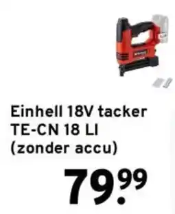 GAMMA Einhell 18V tacker TE-CN 18 LI aanbieding