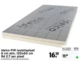 GAMMA Idelco PIR isolatieplaat aanbieding