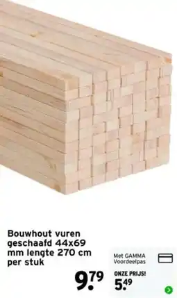 GAMMA Bouwhout vuren aanbieding