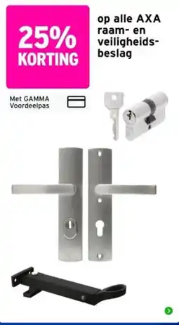GAMMA AXA raam- en veiligheids-beslag aanbieding