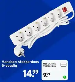 GAMMA Handson stekkerdoos 6-voudig aanbieding