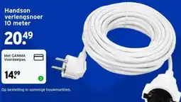 GAMMA Handson verlengsnoer 10 meter aanbieding