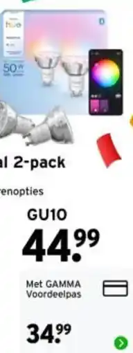 GAMMA hue GU10 aanbieding