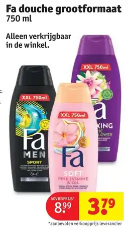 Kruidvat Fa Douche Grootformaat aanbieding