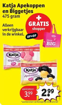 Kruidvat Katja Apekoppen en Biggetjes aanbieding