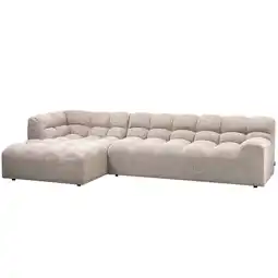 Wehkamp WOOOD Allure Chaise Longue Bank - Stof - Bruin Melange-79x324x165 aanbieding