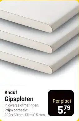 Hubo Knauf Gipsplaten aanbieding