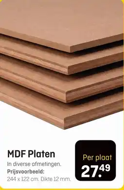 Hubo MDF Platen aanbieding