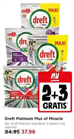 Jumbo Dreft Platinum Plus of Miracle aanbieding