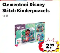 Kruidvat Clementoni Disney Stitch Kinderpuzzels aanbieding