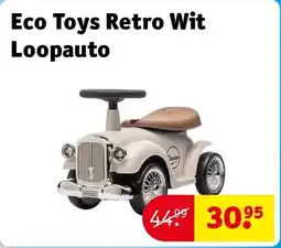 Kruidvat Eco Toys Retro Wit Loopauto aanbieding