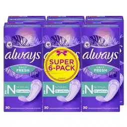 Kruidvat Always Daily Fresh Normal Inlegkruisjes aanbieding