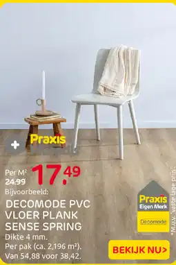 Praxis Decomode pvc vloer plank spring aanbieding
