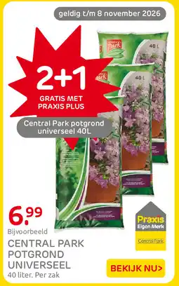 Praxis Central Park potgrond universeel aanbieding