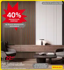 Praxis Quanti akoestische lattenwand aanbieding