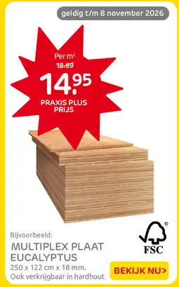 Praxis Praxis Plus Multiplex Plaat Eucalyptus aanbieding