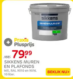 Praxis sikkens binnenmuurverf aanbieding