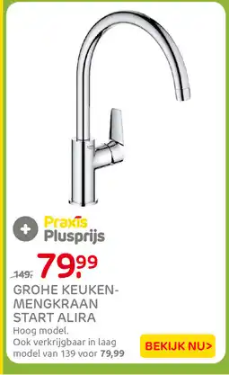 Praxis Grohe keukenmengkraan start alira aanbieding