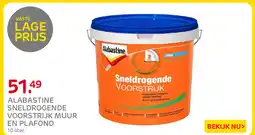 Praxis Alabastine sneldrogende voorstrijk muur en plafond aanbieding