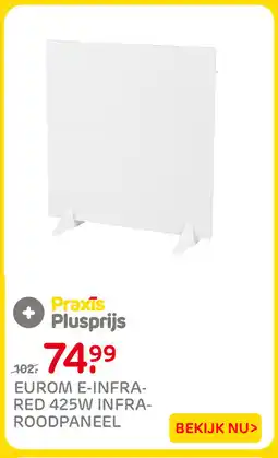 Praxis Eurom E-infrared 425w infraroodpaneel aanbieding