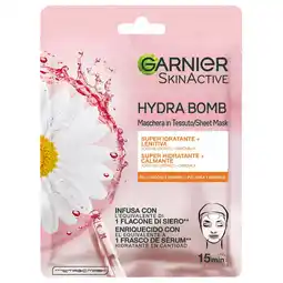 Kruidvat Garnier SkinActive Hydra Bomb Kamille en Hyaluronzuur Tissuemasker aanbieding