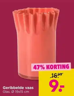 Xenos Geribbelde vaas aanbieding