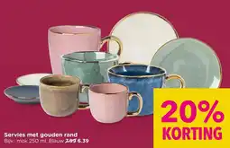 Xenos Servies met gouden rand aanbieding