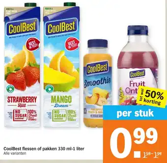 Albert Heijn Coolbest flessen of pakken 330ml-1L aanbieding