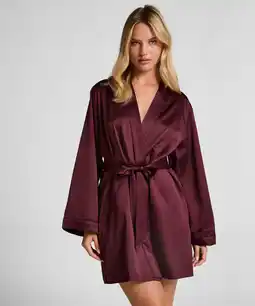 Hunkemoller Hunkemöller Kimono Satin Rood aanbieding