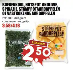 De Boerenschuur boerenkool, hutspot, andijvie, spinazie, stamppotaardappelen of vastkokende aardappelen aanbieding