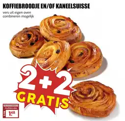 De Boerenschuur koffiebroodje en/of kaneelsuisse aanbieding