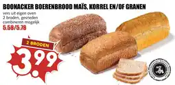 De Boerenschuur Boonacker boerenbrood maïs, korrel en/of granen aanbieding