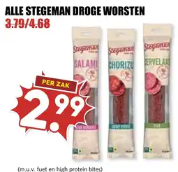 De Boerenschuur Stegeman droge worsten aanbieding