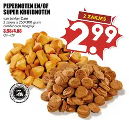 De Boerenschuur van bakker Dam pepernoten en/of super kruidnoten aanbieding