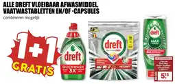 De Boerenschuur dreft vloeibaar afwasmiddel, vaatwastabletten en/of -capsules aanbieding