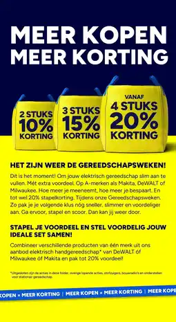 BOUWMAAT makita dewalt of milwaukee aanbieding