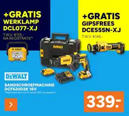 BOUWMAAT DeWalt Bandschroefmachine DCF620D2K 18V aanbieding