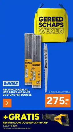 BOUWMAAT DeWalt Reciprozaaagblad aanbieding