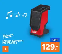 BOUWMAAT Milwaukee Speaker Bluetooth M18 SPEJSG2-0 aanbieding