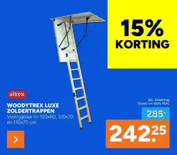 BOUWMAAT Altrex Woodytrex Luxe Zoldertrappen aanbieding