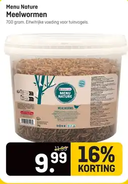 Hubo Menu Nature Meelwormen aanbieding